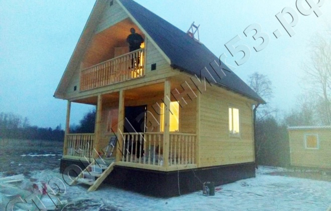 1 Каркасно-щитовой дом 6×6, 60 м², Ленинградская обл., Деревня Моршагино (10)